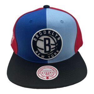 NWT Mitchell‎ & Ness Brooklyn Nets Pinwheel NBA 75th Snapback Hat Cap